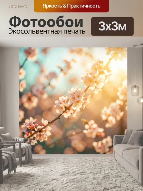 Фотообои Цветущая ветка сакуры