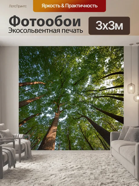Фотообои лес в стиле минимализм