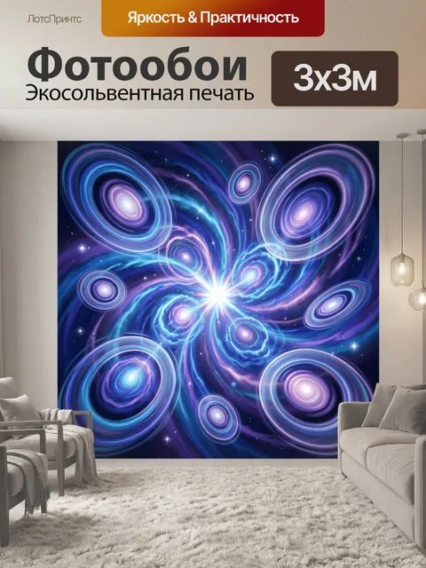 Фотообои Абстрактные галактики в космосе