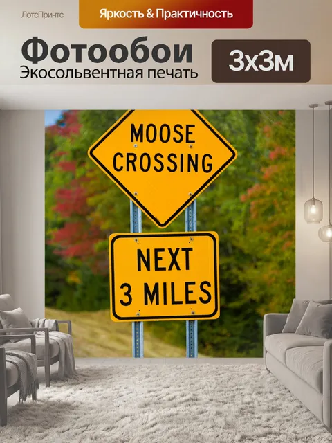 Фотообои лосей знак пересечения