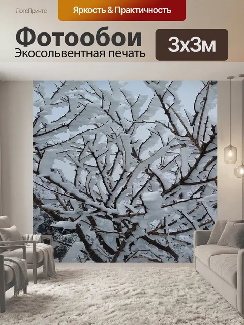 Фотообои Снег и деревья