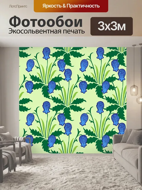 Фотообои Цветочный узор фонового рисунка