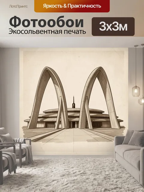 Фотообои Футуристический комплекс с арками