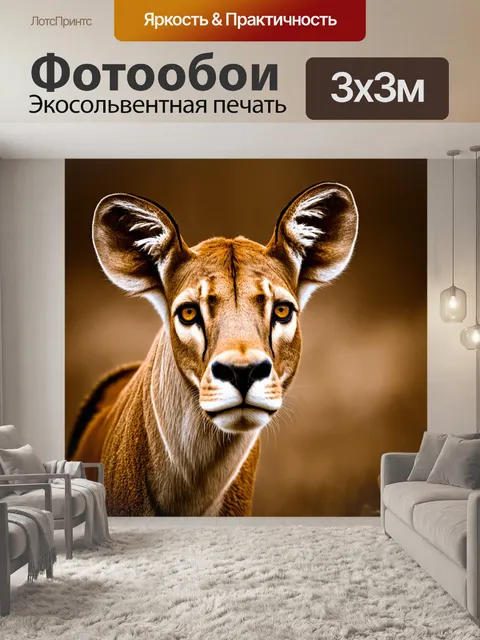 Фотообои животные в стиле сепия