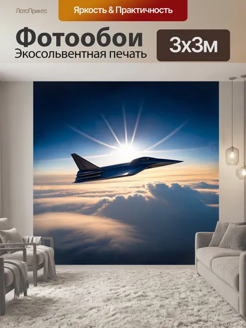Фотообои конкорд, элегантный сверхзвуковой пассажирский самолет, величественно парит над облаками