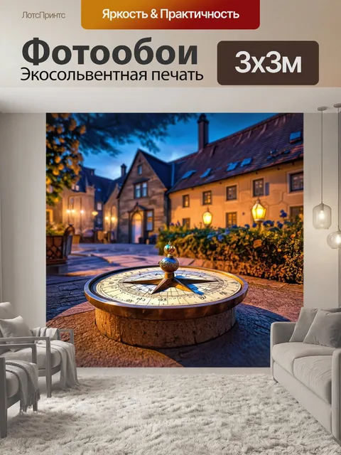 Фотообои в историческом центре города расположены художественно оформленные солнечные часы