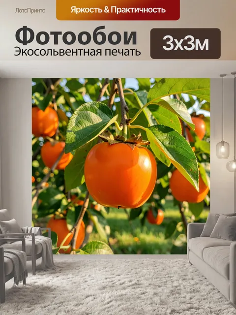 Фотообои Спелые хурма на дереве