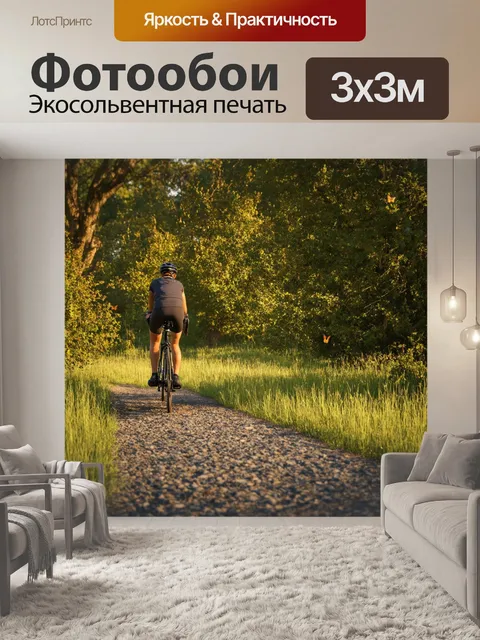 Фотообои поле, где поездка на велосипеде по гравию открывает новые горизонты