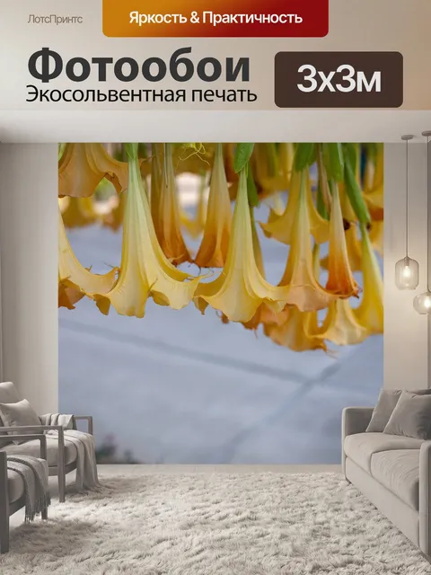 Фотообои Цветы листья