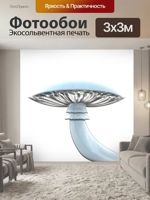Фотообои стекло гриб