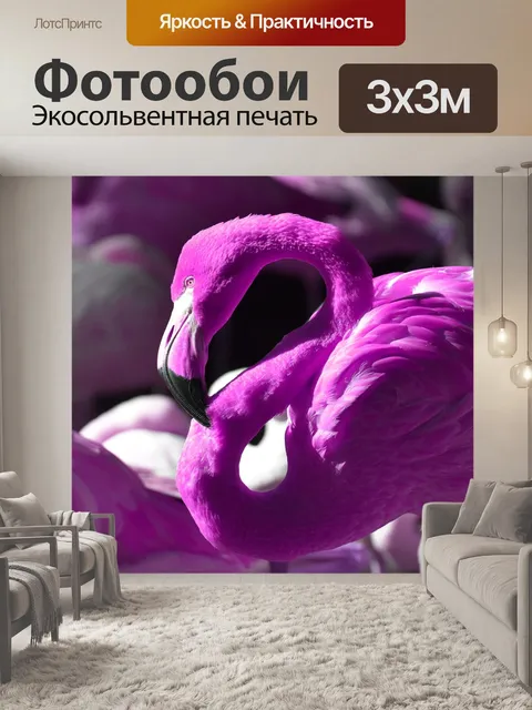 Фотообои Фламинго
