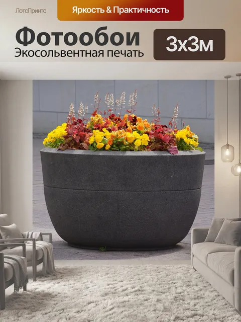 Фотообои Бетонный горшок