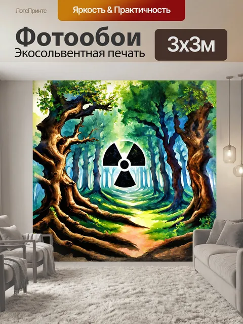 Фотообои мистический лес со старыми деревьями