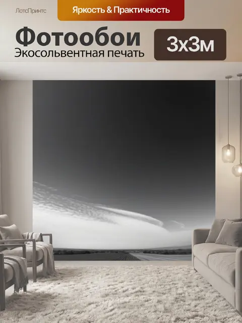 Фотообои пейзаж с небом картинки чернобелый