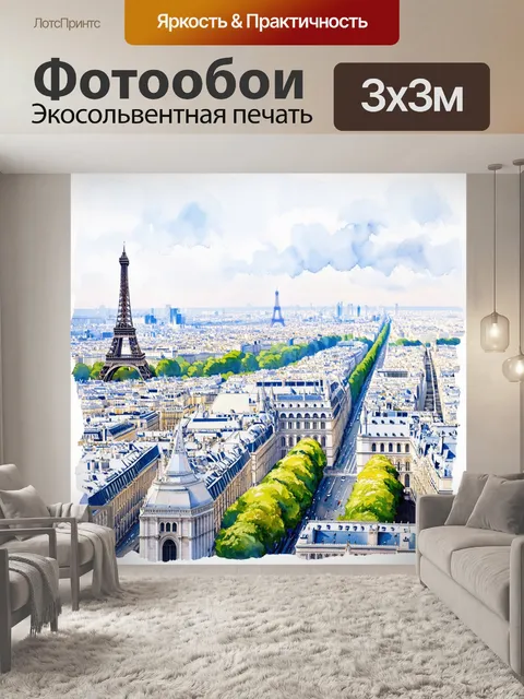 Фотообои величественный вид на париж
