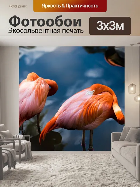 Фотообои Фламинго