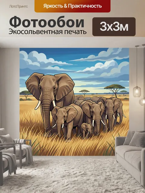 300 × 300 см · Экосольвентная печать