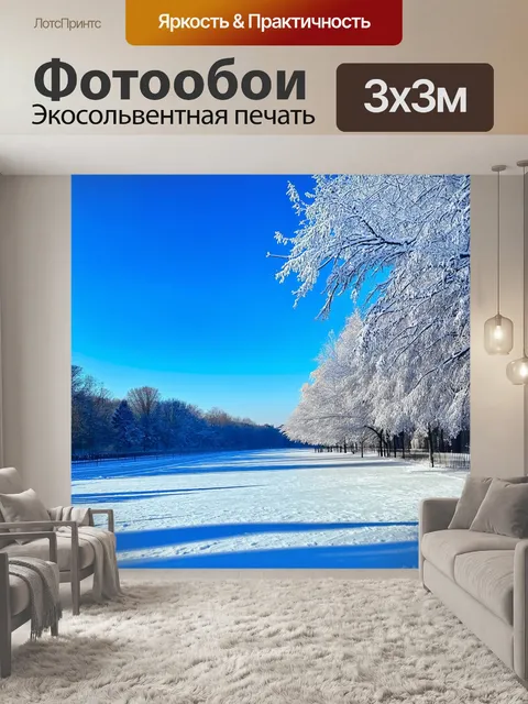 Фотообои тихий зимний праздник на патриарших прудах