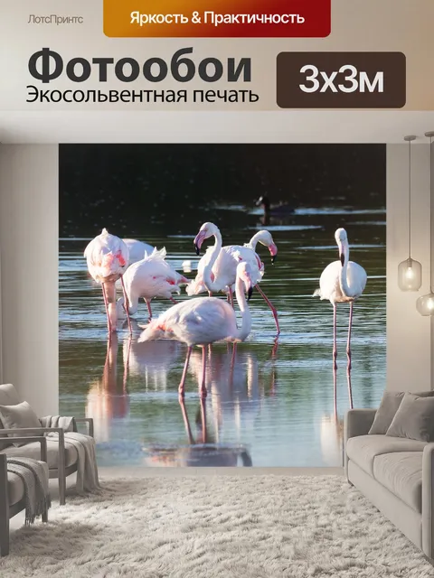 Фотообои Большой фламинго