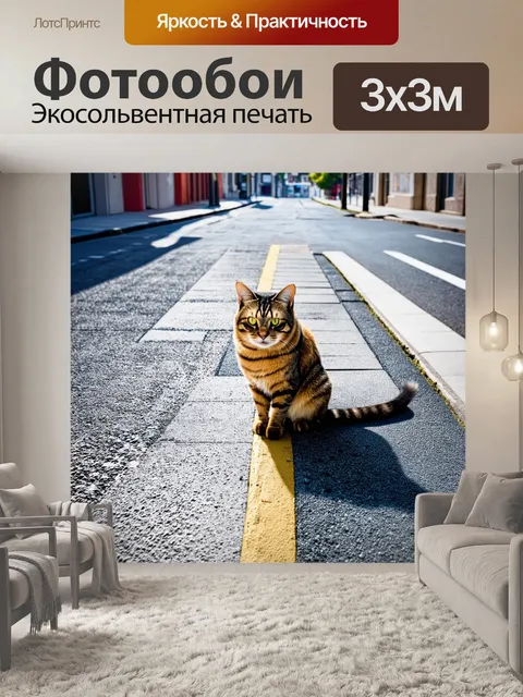 Фотообои на пустынной городской улице