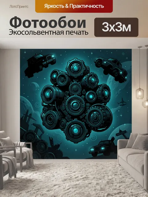 Фотообои Космический паттерн с техникой