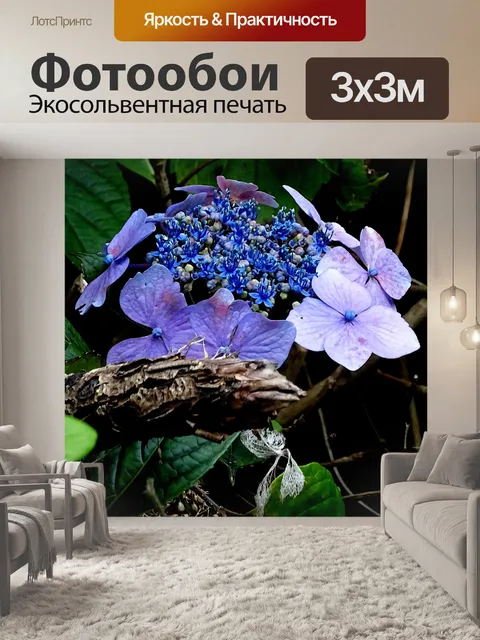 Фотообои Голубая Флора в цвету
