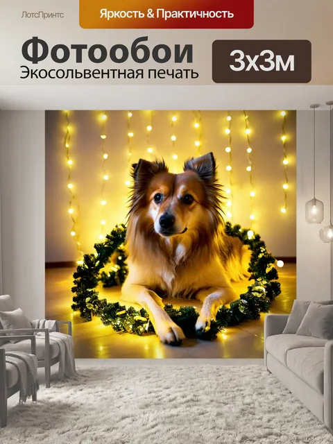 Фотообои Собака лежит на полу