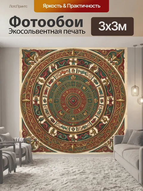 Фотообои Средневековый зодиакальный медальон