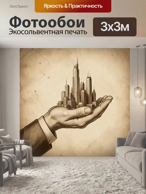 Фотообои Город на ладони