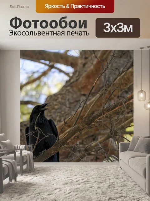Фотообои Ворона в дерево