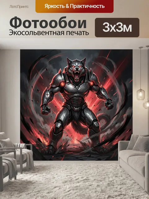 Фотообои Киберволк в броне