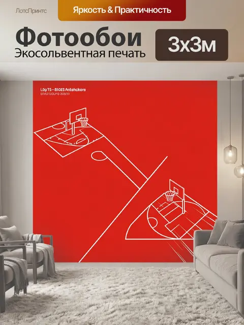 Фотообои Минималистичные баскетбольные площадки