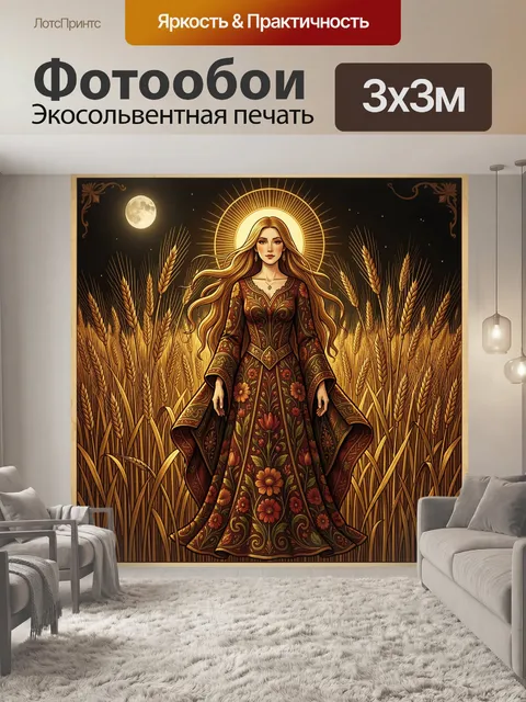 Фотообои Ночная жница с нимбом