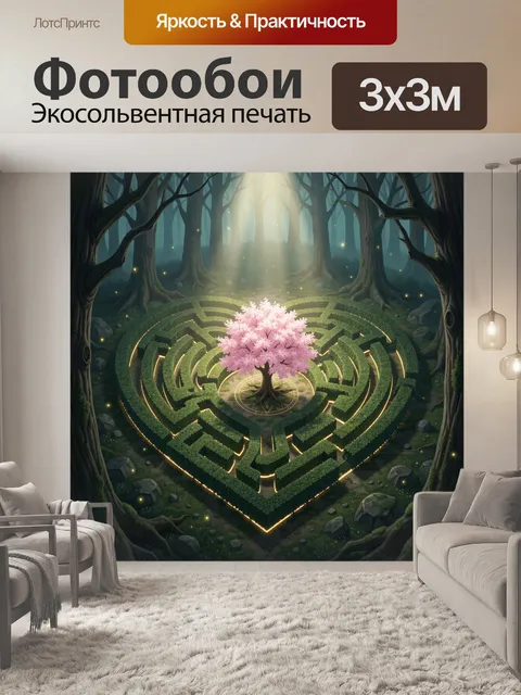 Фотообои Волшебный лабиринт с сакурой