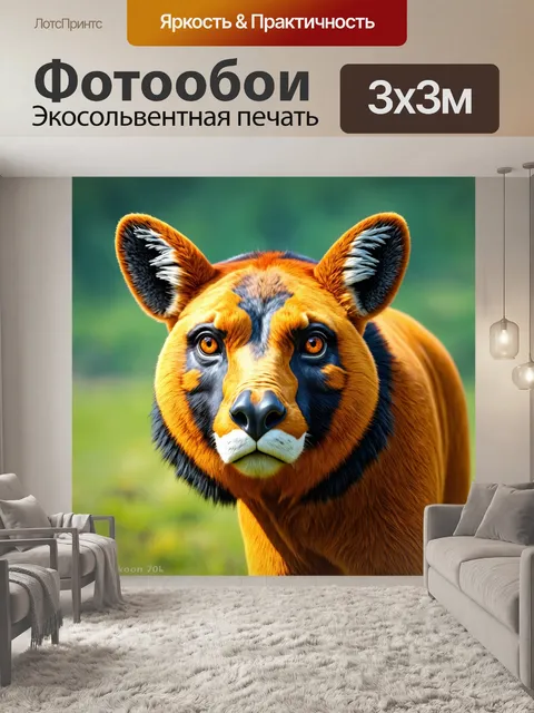 Фотообои животные в стиле рендер