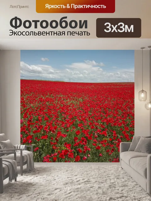 Фотообои Поля маков