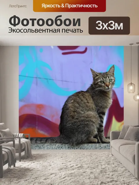 Фотообои Кошка