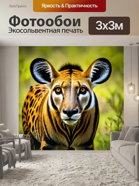 Фотообои градиент редких видов животных в дикой природе