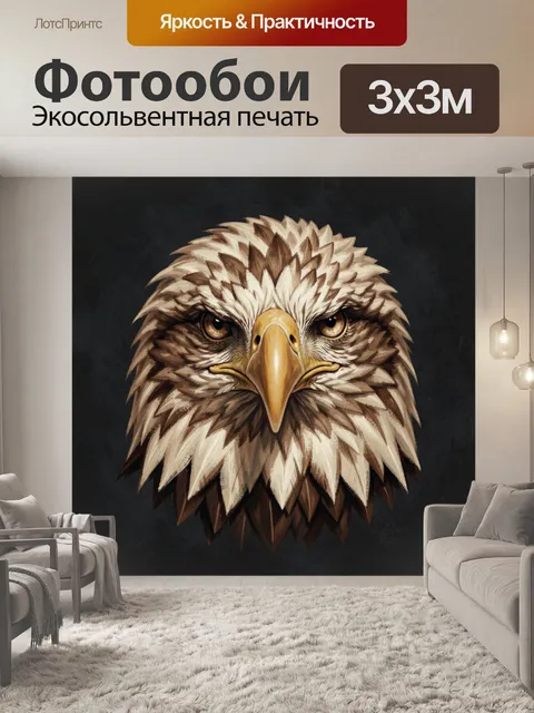 Фотообои Орлиный взгляд крупным планом