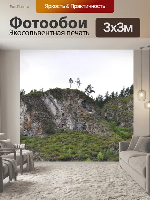 Фотообои Самая высокая гора с деревьями