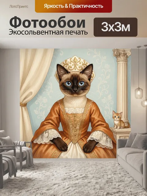 Фотообои Кот в королевском наряде
