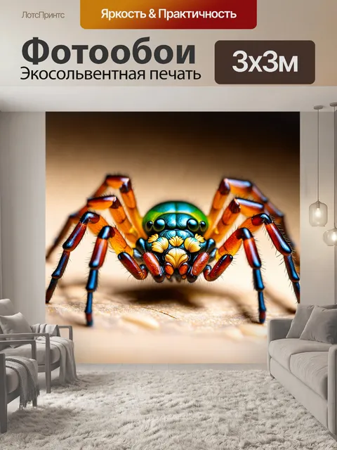 Фотообои животные в стиле арт-нуво: величественный паук с декоративными узорами