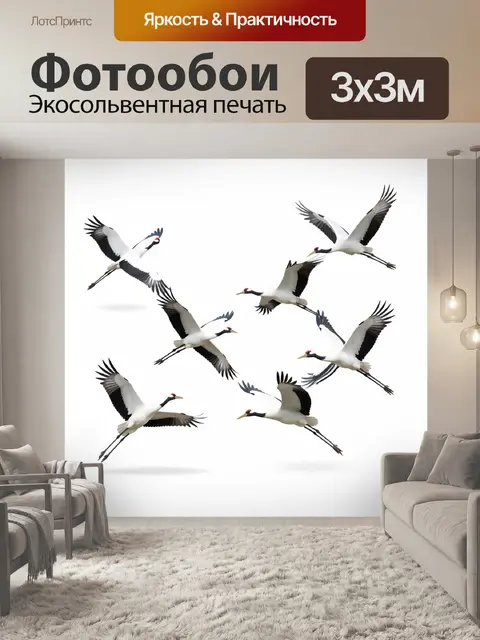 Фотообои Журавли в полете