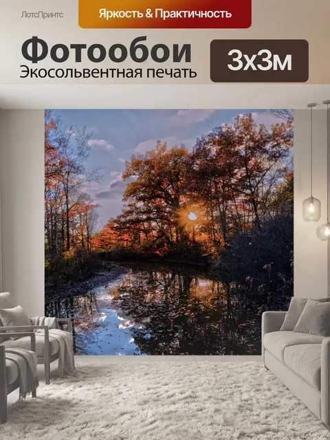 Фотообои Падение дня на солнце