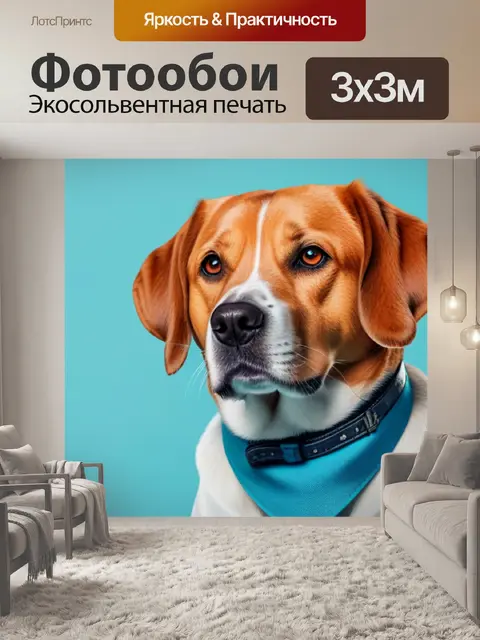 Фотообои с собакой минимал