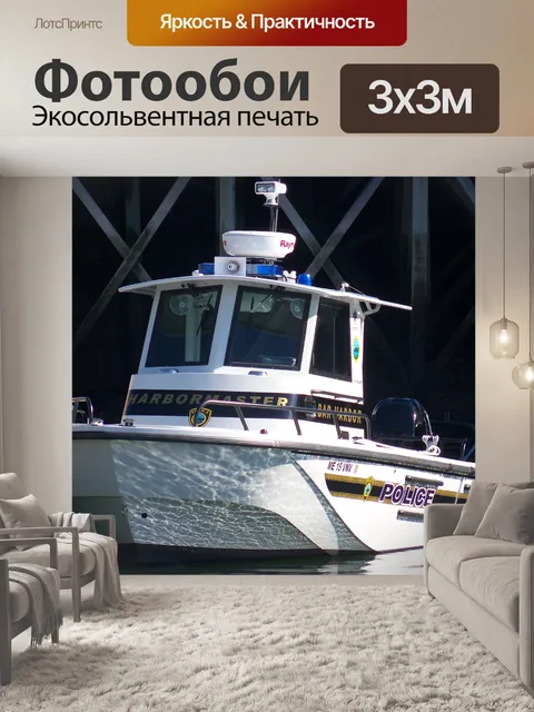 Фотообои Полиция лодки
