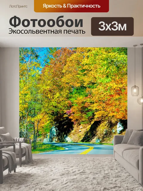 Фотообои Дорога осеннего сезона