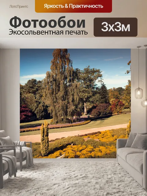 Фотообои парк осенью