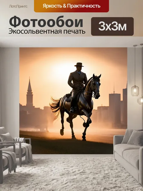 Фотообои медный всадник во время восхода солнца