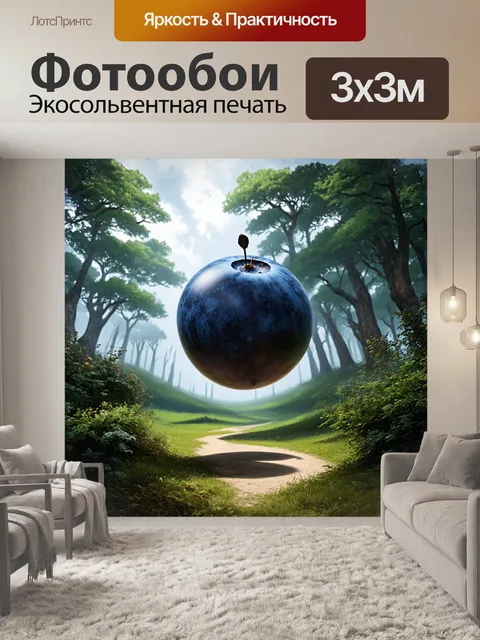 Фотообои сюрреалистическое изображение гигантской голубики